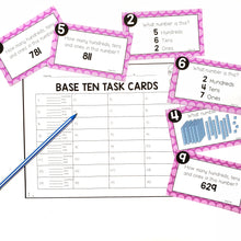 Load image into Gallery viewer, Place Value Base Ten Task Cards
