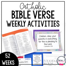 Load image into Gallery viewer, Catholic Bible Verses for the Year Bible Lessons Kids Activities
