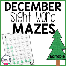Load image into Gallery viewer, Winter and Christmas Tree Maze and Sight Word Coloring Pages