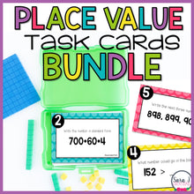 Load image into Gallery viewer, Place Value Task Cards BUNDLE (up to 1000)