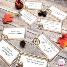 Load image into Gallery viewer, Thanksgiving ELA Task Cards
