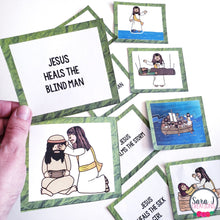 Load image into Gallery viewer, Miracles of Jesus Matching Card Game