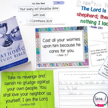Load image into Gallery viewer, Catholic Bible Verses for the Year Bible Lessons Kids Activities