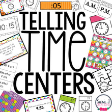 Load image into Gallery viewer, Telling Time to the Five Minute Centers