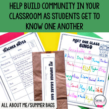 Load image into Gallery viewer, Get to Know You Activities for Back to School