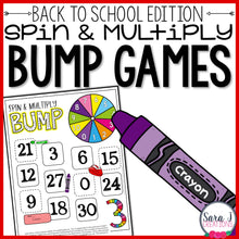 Load image into Gallery viewer, Beginning of the Year Math Games Multiplication Bump Games for Back to School