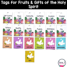 Load image into Gallery viewer, Catholic Reward Tags Volume 2 - Virtues, Fruits & Gifts of the Holy Spirit
