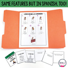 Load image into Gallery viewer, First Communion Lapbook BUNDLE in Spanish & English Eucharist Parts of the Mass