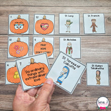 Load image into Gallery viewer, Catholic Halloween Saint Pumpkin Matching Activity