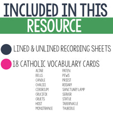 Load image into Gallery viewer, Catholic Read and Write the Room - Objects Parts of Mass