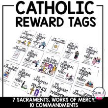 Load image into Gallery viewer, Catholic Reward Tags Volume 3 - Ten Commandments, Seven Sacraments