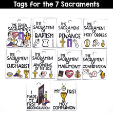 Load image into Gallery viewer, Catholic Reward Tags Volume 3 - Ten Commandments, Seven Sacraments