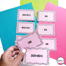 Load image into Gallery viewer, Expanded Form Place Value Matching Cards