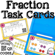 Load image into Gallery viewer, Fractions Third Grade Math Task Cards