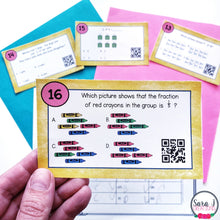 Load image into Gallery viewer, Fractions Third Grade Math Task Cards