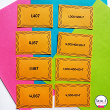 Load image into Gallery viewer, Expanded Form Place Value Matching Cards