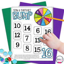 Load image into Gallery viewer, Subtraction within 20 Math Facts Bump Game