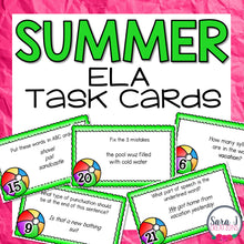 Load image into Gallery viewer, Summer ELA 2nd Grade Task Cards