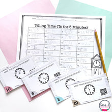 Load image into Gallery viewer, Telling Time to the 5 Minutes Task Cards