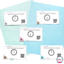 Load image into Gallery viewer, Telling Time to the Half Hour and Hour Task Cards