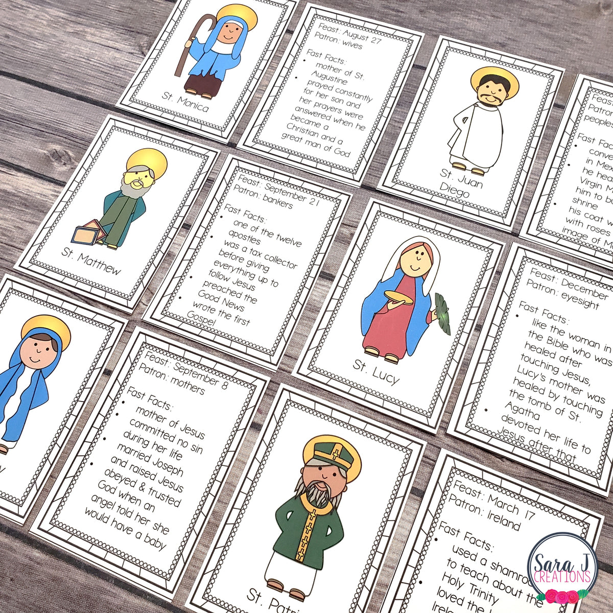 Catholic Saints Matching Activities – Sara J Creations