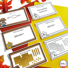 Load image into Gallery viewer, Fall Math Task Cards - Place Value