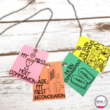 Load image into Gallery viewer, Catholic Reward Tags Volume 3 - Ten Commandments, Seven Sacraments