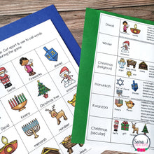 Load image into Gallery viewer, Winter Holidays Bingo - Christmas, Hanukkah, Diwali, Kwanzaa