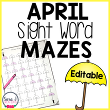 Load image into Gallery viewer, Editable Color by Sight Word Spring Mazes