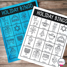 Load image into Gallery viewer, Winter Holidays Bingo - Christmas, Hanukkah, Diwali, Kwanzaa