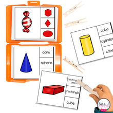 Load image into Gallery viewer, 2d and 3d Shapes Math Centers