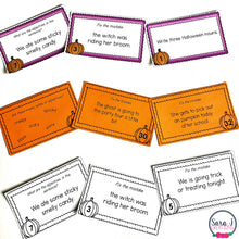 Load image into Gallery viewer, Halloween ELA Task Cards - Parts of Speech, Punctuation, Contractions