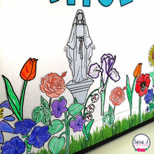 Load image into Gallery viewer, Mary Garden Spring Catholic Bulletin Board