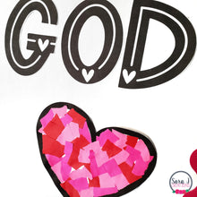 Load image into Gallery viewer, Valentine's Day Catholic Bulletin Board - The Great Commandment