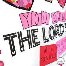 Load image into Gallery viewer, Valentine's Day Catholic Bulletin Board - The Great Commandment
