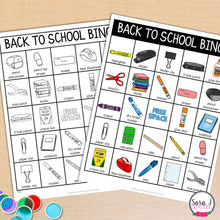 Load image into Gallery viewer, Back to School Bingo