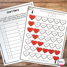 Load image into Gallery viewer, Editable Color by Sight Word Heart Mazes for Valentine's Day