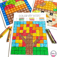 Load image into Gallery viewer, Editable Color by Sight Word Mystery Picture BUNDLE