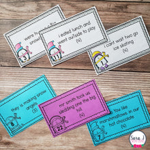 Load image into Gallery viewer, Winter Themed ELA Task Cards - Punctuation, Parts of Speech, Fix the Sentence