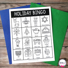 Load image into Gallery viewer, Winter Holidays Bingo - Christmas, Hanukkah, Diwali, Kwanzaa