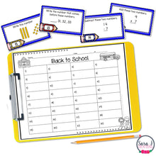 Load image into Gallery viewer, Back to School Math Task Cards