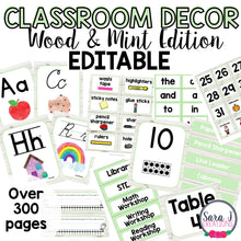 Load image into Gallery viewer, White Wood and Mint Classroom Decor - Shiplap Farmhouse