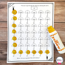 Load image into Gallery viewer, Editable Color by Sight Word Spring Mazes