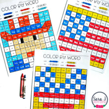 Load image into Gallery viewer, Editable Color by Sight Word Mystery Picture - Summer Version