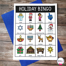 Load image into Gallery viewer, Winter Holidays Bingo - Christmas, Hanukkah, Diwali, Kwanzaa