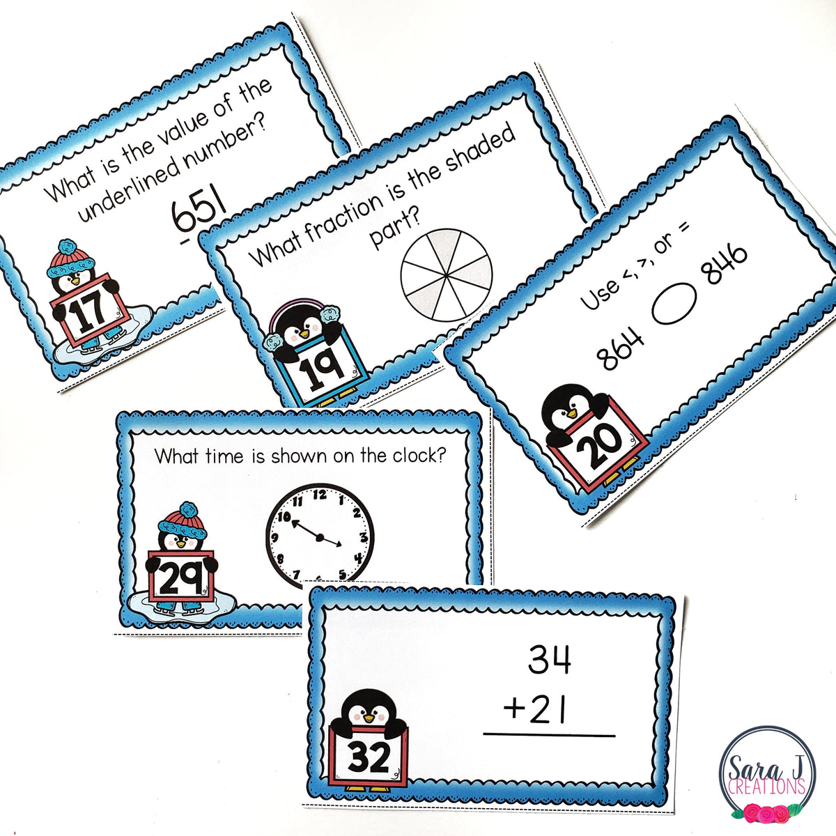 Fun Math Task Cards MATH TASK CARDS – Sara J Creations