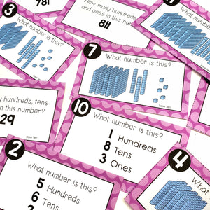 Place Value Base Ten Task Cards