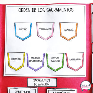 7 Sacraments Lapbook Bundle Spanish and English
