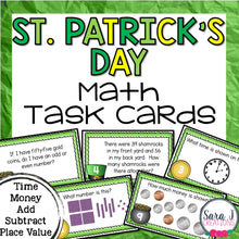 Load image into Gallery viewer, St. Patrick&#39;s Day Math Task Cards
