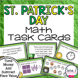 St. Patrick's Day Math Task Cards